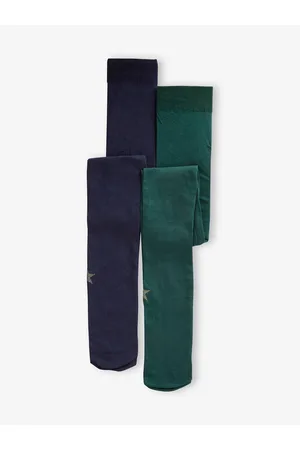 Vertbaudet Set van 2 sterren-maillots van polyamide meisje groen