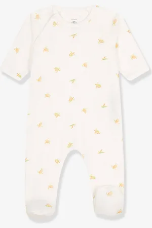 Petit Bateau Slaapzakje met schildpadden wit, bedrukt