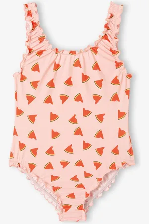 Vertbaudet Badpak met watermeloenprint voor meisjes roze, bedrukt