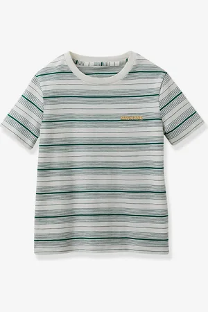 CYRILLUS Gestreept T-shirt jongens van biologisch katoen - groen