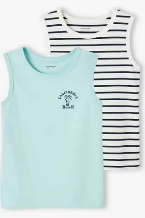 Vertbaudet Set van 2 tanktops voor jongens veel groen