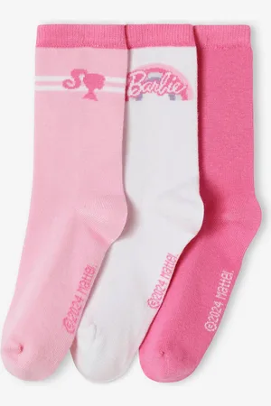 Barbie Set van 3 paar sokken ® veel roze