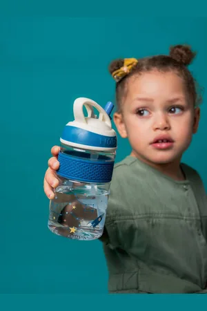 NÛBY 2-in-1 beker met hard rietje van Tritan(TM) - 360ml - blauw