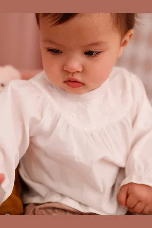 Vertbaudet Geborduurde babyblouse ecru