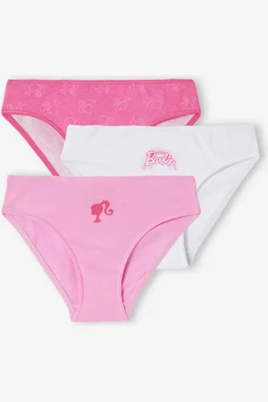 Barbie Set met 3 meisjesslips ® veel roze