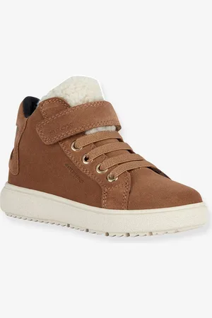 Geox Hoge sneakers met klittenband voor kinderen J Theleven Girl ® kameel