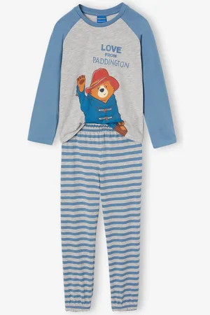 Paddington Jongenspyjama van katoen marineblauw, gestreept