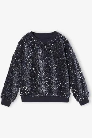 Vertbaudet Kerstsweater met lovertjes voor meisjes antraciet