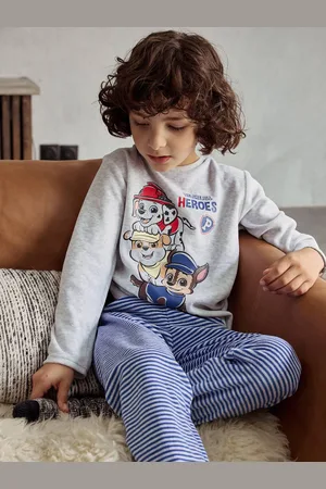 Paw Patrol ® fluwelen jongenspyjama gemêleerd grijs