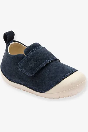 Vertbaudet Soepele babyslofjes met klittenband marineblauw