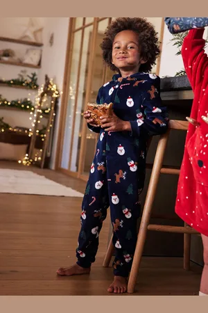 Vertbaudet Onesie pyjama kerst jongens marineblauw