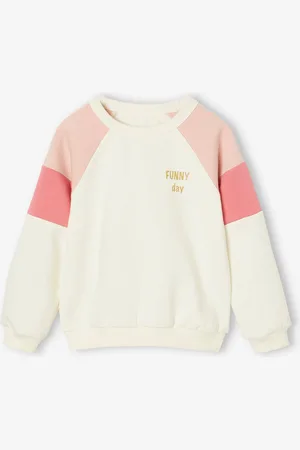 Vertbaudet Colorblock meisjessweater ecru