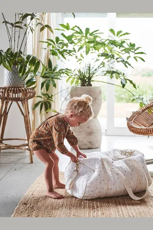 Vertbaudet Baby Roll luiertas van katoengaas ivoor met print