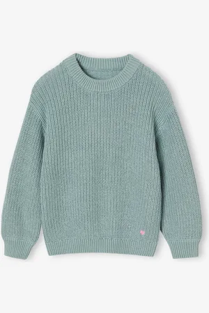 Vertbaudet Trui met Engels breiwerk meisjes blauw