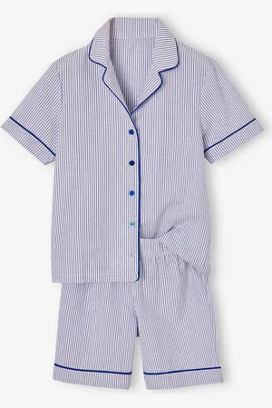 Vertbaudet Pyjamabroek in popeline voor jongens felblauw