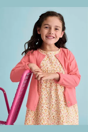 Vertbaudet Set jurk + cardigan voor meisje rozen