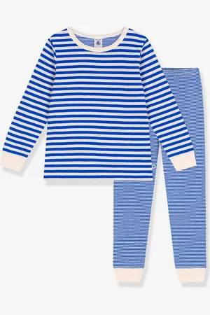 Petit Bateau Pyjama kind in tube blauw