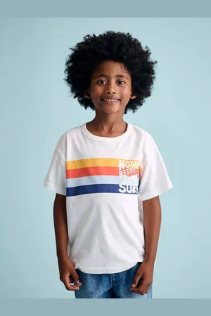 Vertbaudet Jongensshirt met grafisch motief wit