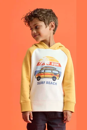 Vertbaudet Jongenssweater met surfmotief geel