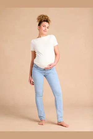 Envie de Fraise Slim zwangerschapsjeans gebleekt denim
