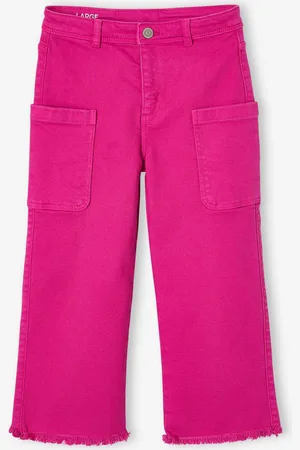 Vertbaudet Wijde cargobroek voor meisjes fuchsia