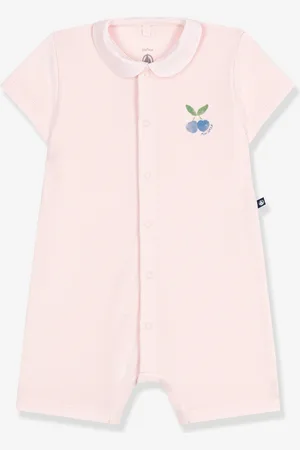 Petit Bateau Babyrompertje met rond kraagje rouge