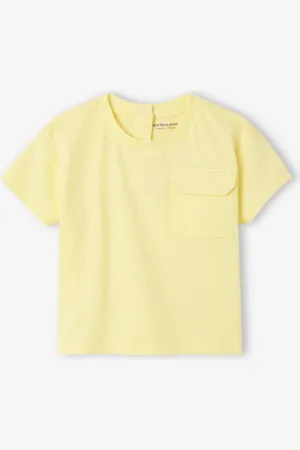Vertbaudet T-shirt baby met korte mouwen fluoriserend geel