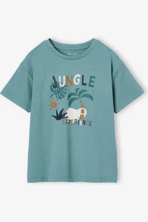 Vertbaudet Jongensshirt met grafisch motief saliegroen