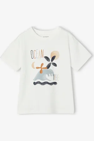 Vertbaudet Jongensshirt met grafisch motief wit