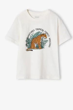Vertbaudet Jongensshirt met natuurmotief ecru