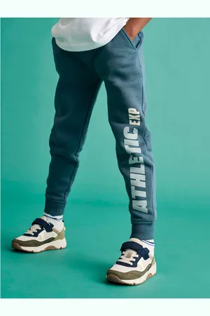Vertbaudet Joggingbroek voor jongens maxi typo groenblauw