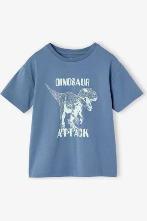 Vertbaudet Jongensshirt met dinomotief jeansblauw