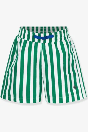 Petit Bateau Gestreepte kinderzwembroek groen, gestreept