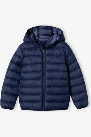 Vertbaudet Lichte donsjas met capuchon jongen marineblauw