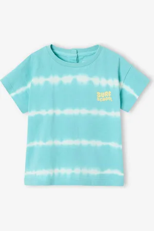 Vertbaudet T-shirt met tie-dye effect baby turquoiseblauw
