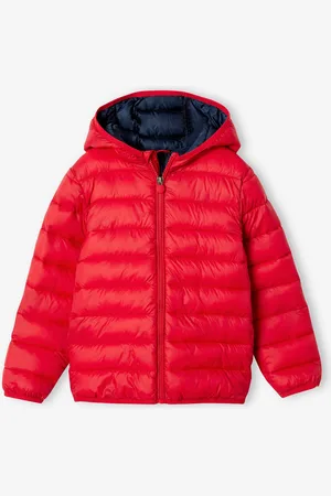 Vertbaudet Lichte donsjas met capuchon jongen rood