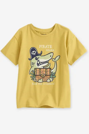 Vertbaudet Jongensshirt met animatie okergeel
