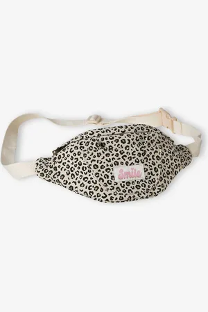 Vertbaudet Fluwelen heuptas met kat voor meisjes beige