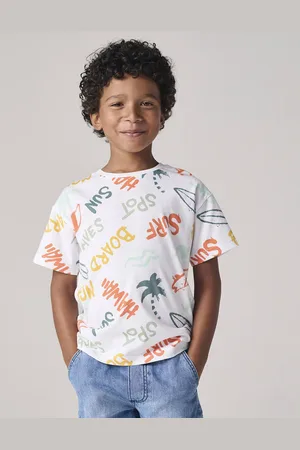 Vertbaudet Jongensshirt met grafisch vakantiemotief meerkleurig