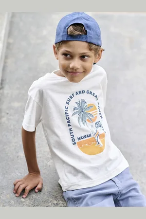 Vertbaudet Jongensshirt met grafische motieven ecru