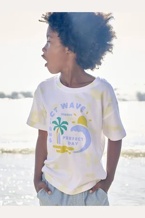 Vertbaudet Jongensshirt Tie & Dye geel