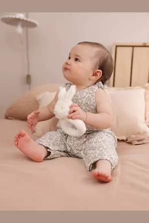 Vertbaudet Boxpakje baby van geborduurd katoengaas wit