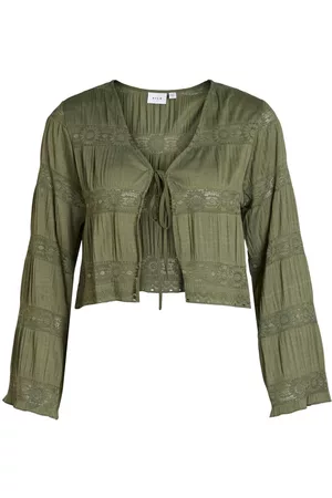 VILA Dames Vesten - Cropped Open Vest