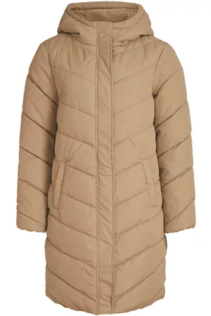 VILA Gequilt Capuchon Lange Jas