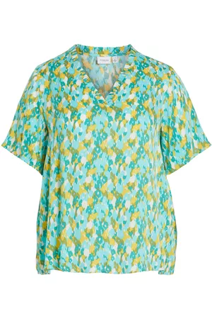 VILA Dames Overhemden - Curve - Blouse Met V-hals