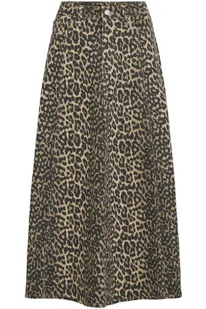 VILA Luipaardprint Middellange Rok