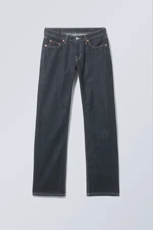 Weekday Twig mid rise v-shape waist straight leg stretch jeans in