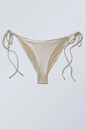 Weekday Strappy Glitter Bikini Bottoms