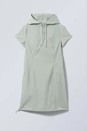 Weekday Nylon Hooded Mini Dress