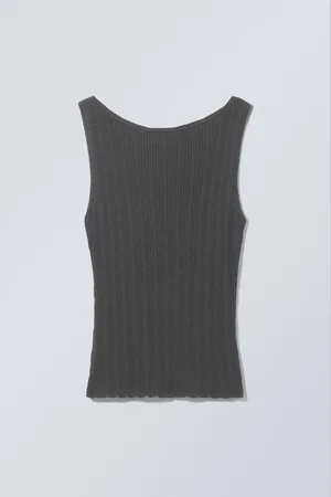 Weekday Slim Knitted Boatneck Tank Top